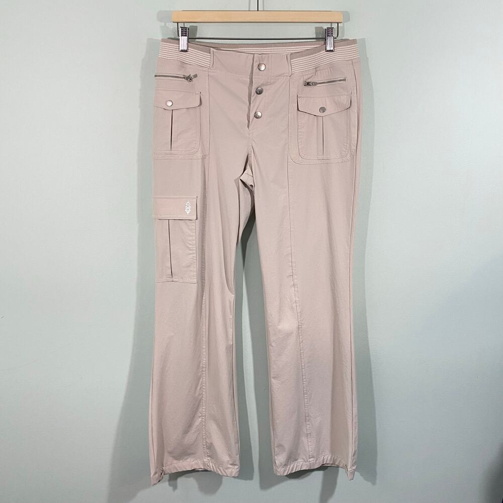 Free People Movement Muted Beige Cascade Hike Flare Pants Size L